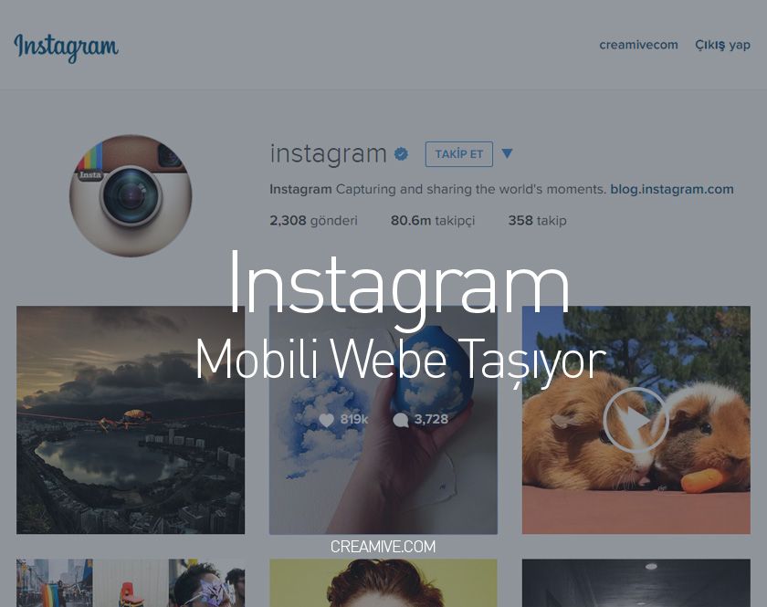 Instagram Mobili Webe Taşıyor