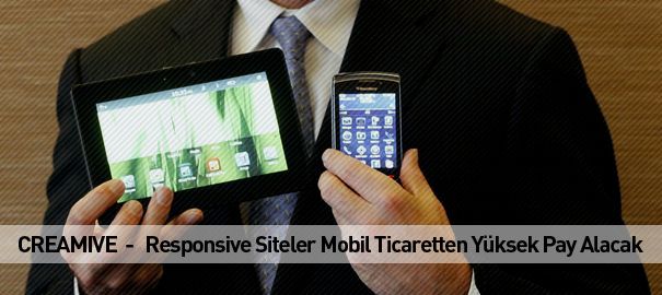 Responsive Siteler Mobil Ticaretten Yüksek Pay Alacak