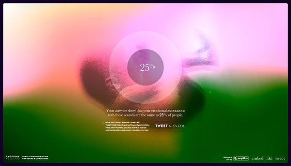 Emotions of sound web tasarımı